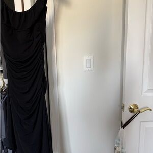 BCBGMaxAzria Black Gathered Dress